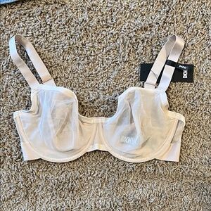 DKNY Sheers Unlined Demi Bra - Nude